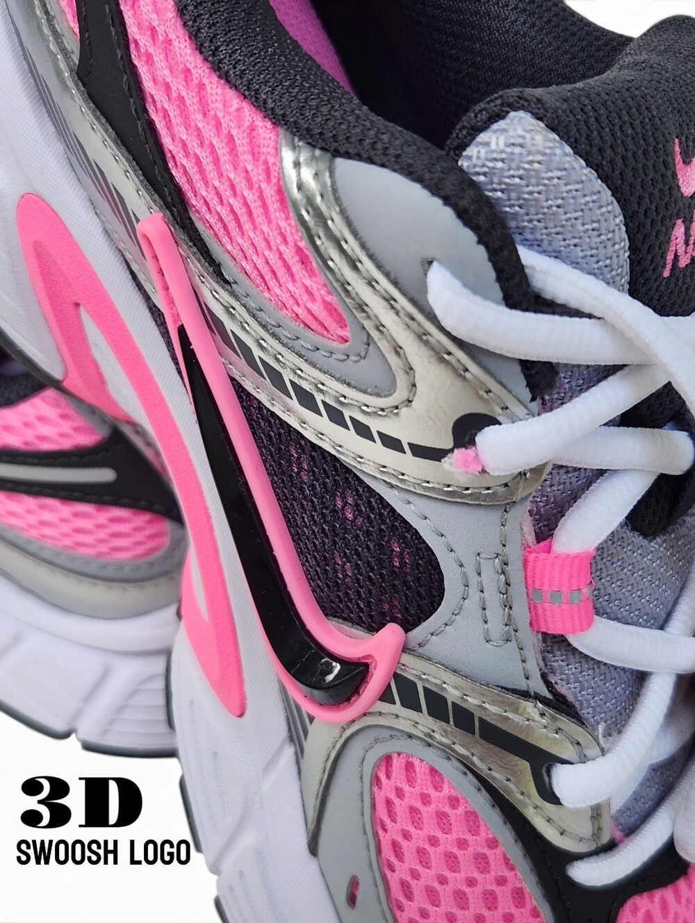 Nike V5 RNR Womens Size 6.5 Hot Pink/Black Athletic-Casual Sneakers Comfort Shoe